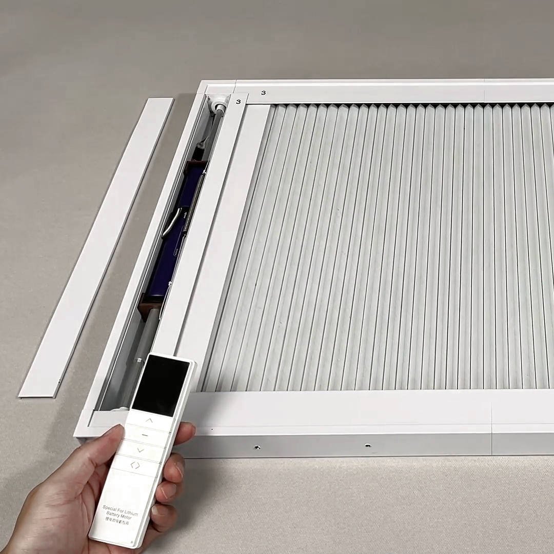 Motorized Skylight Blinds Sectional Assembly